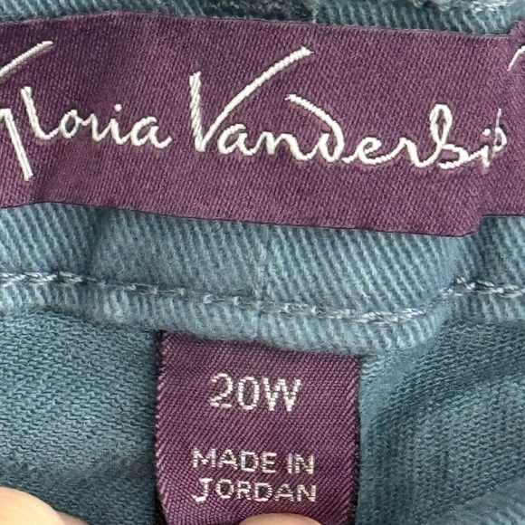 GLORIA VANDERBILT - Women’s Amanda Pants/Jeans - Plus Size 20W Short- Slate Blue - Picture 3 of 8